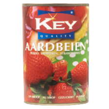 Key aardbeien op siroop
